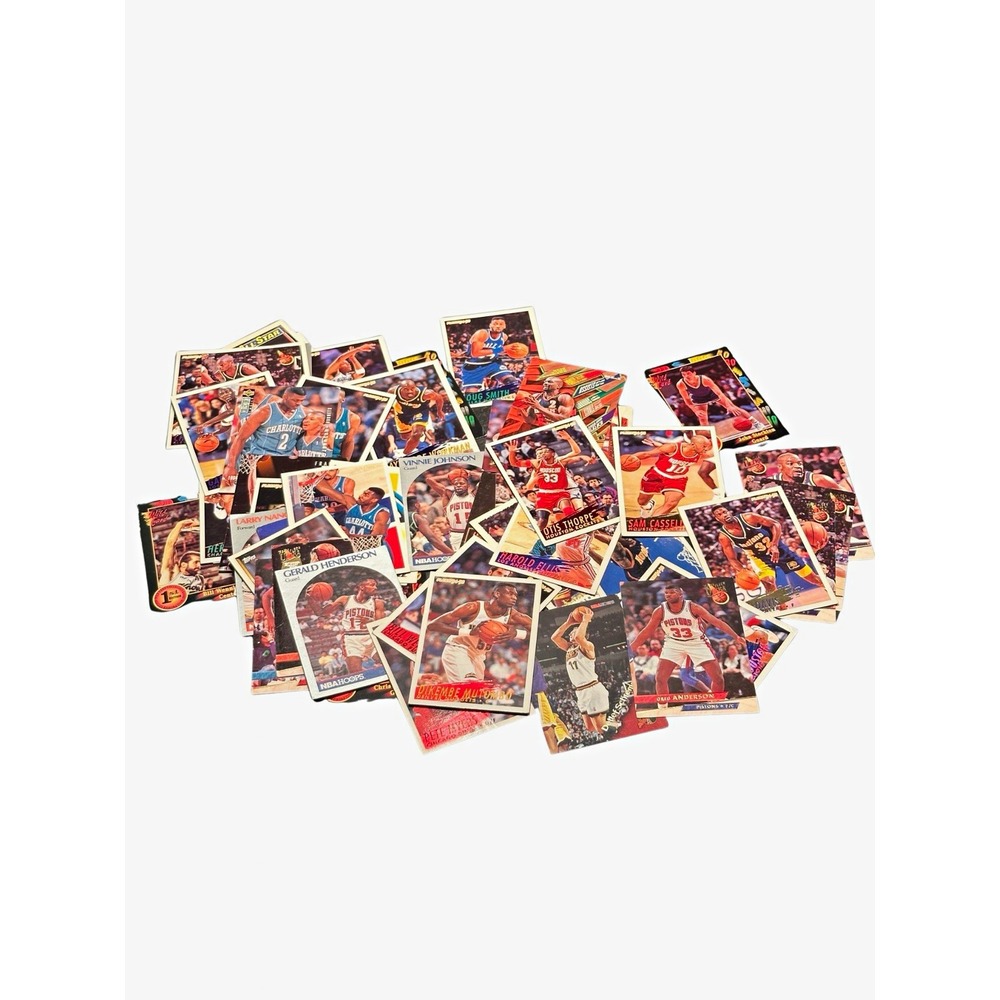 Mystery NBA Basketball Card Bundle 50 Cards 1990s Vintage Ungraded Lot Bulk